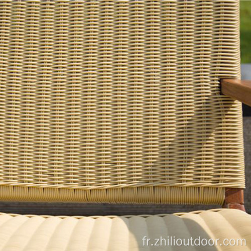 Chaise de jardin en bois Rattan Chaises de terrasse en plein air